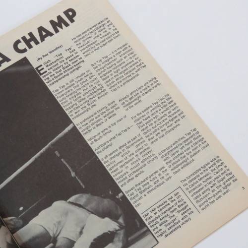 Hit Magazine - January 1977 - Boxing - Tap Tap Makhathini - Gerrie Coetzee