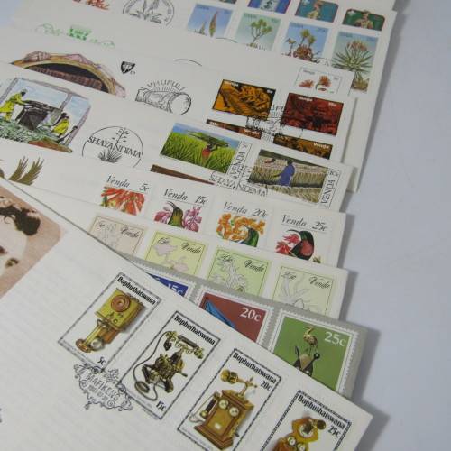 Lot of 41 Southern Africa First Day Covers and other items - early homelands included