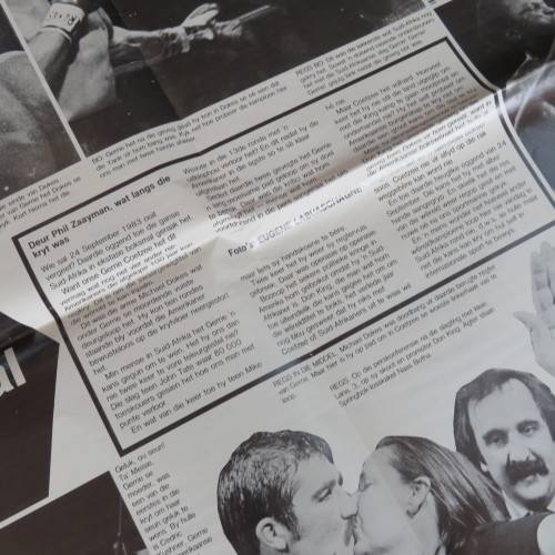 Rapport Boxing poster of world Heavyweight Champion - Gerrie Coetzee - 81 x 57 cm