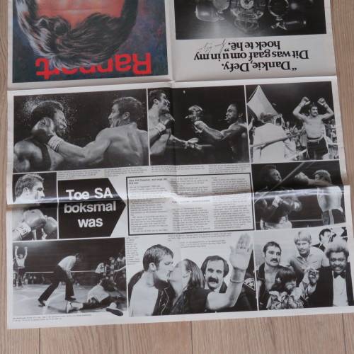 Rapport Boxing poster of world Heavyweight Champion - Gerrie Coetzee - 81 x 57 cm