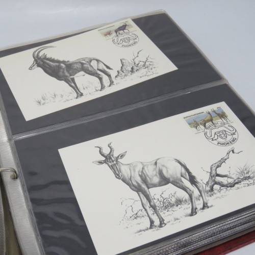 Loose leaf album with 95 Homelands maxi cards