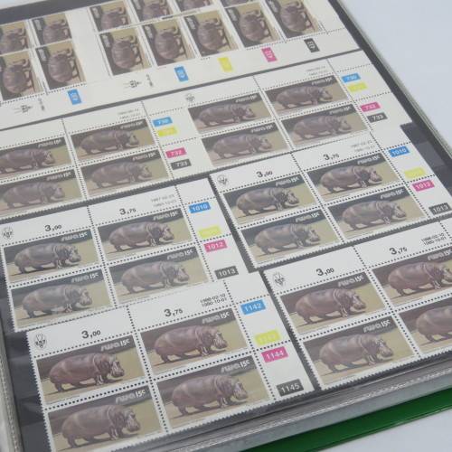 South West Africa 1980 and later definitive issue animals lot of about 200 control blocks