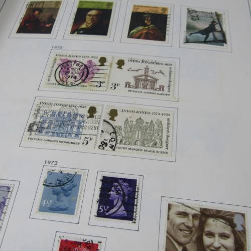 Great Britain loose leaf album with penny red and blue stamps and lots of early expensive stamps