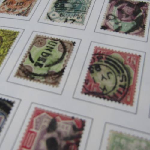 Great Britain loose leaf album with penny red and blue stamps and lots of early expensive stamps