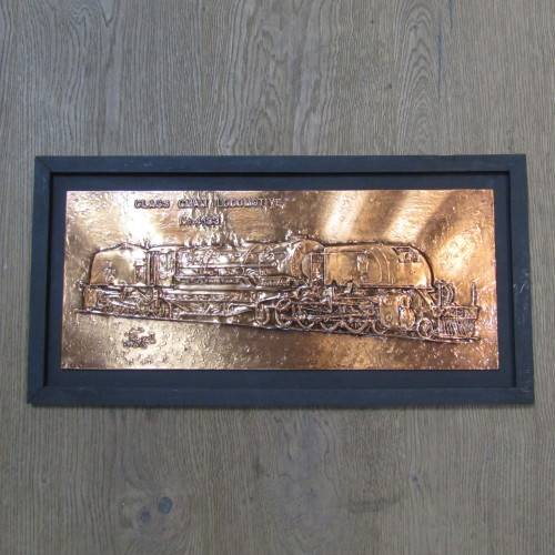 SA Railways Class GMAM locomotive No. 4133 copper repousse artwork by RW Guest - 60 x 30cm