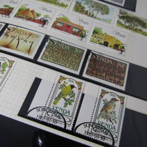 Album with about 700 stamps from Bophuthatswana, Botswana, Ciskei, Transkei, Venda