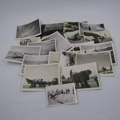 Lot of 19 photos of military aircraft taken during WW2 - most in North Africa