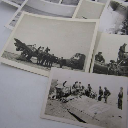 Lot of 19 photos of military aircraft taken during WW2 - most in North Africa