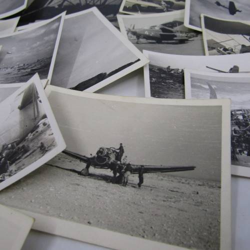 Lot of 19 photos of military aircraft taken during WW2 - most in North Africa