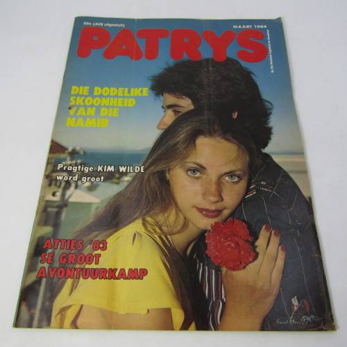 Patrys magazine - Maart 1984 - Kim Wilde poster- Omega Military base school - punch holes