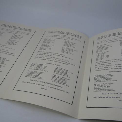 Original Memorial service booklet for Windhoek Air Disaster 20 April 1968 of SA Airways flight 228