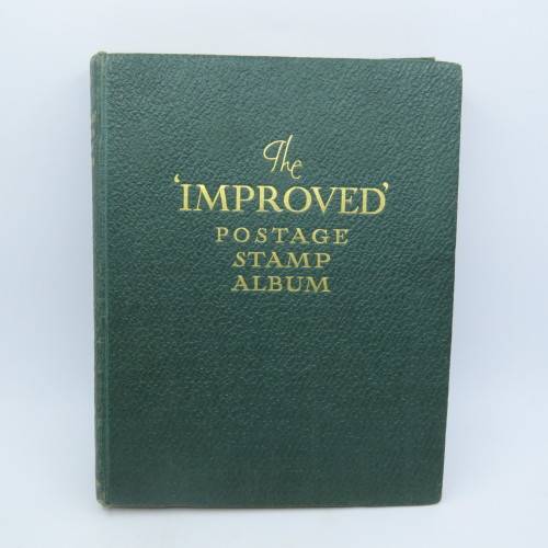 Postal stamp album of the world with over 1300 old stamps - Given to `Alice` in 1937