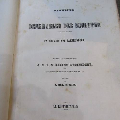 Set of 4 Achitector, Sculptur und Malerei - compiled by J.B.L.G. Seroux A`Agincourt - mid 1800`s