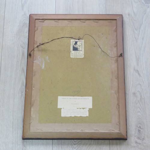 Antique Picture with frame - Christ in the Garden of Gethsemane - Sizes in description