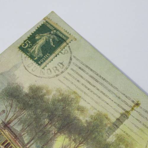 Paris censor postcard to South Africa with a French stamp and two Paris 23 Feb 1919 cancellations