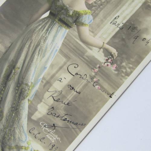 Postcard from Paris France to Valencia Italy with French stamps