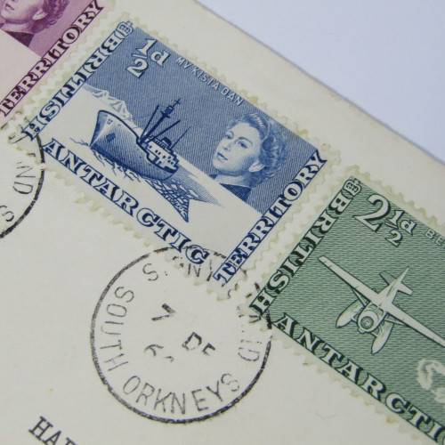 Postal cover from Signy Island, South Orkney to England with British Antarctic Territory
