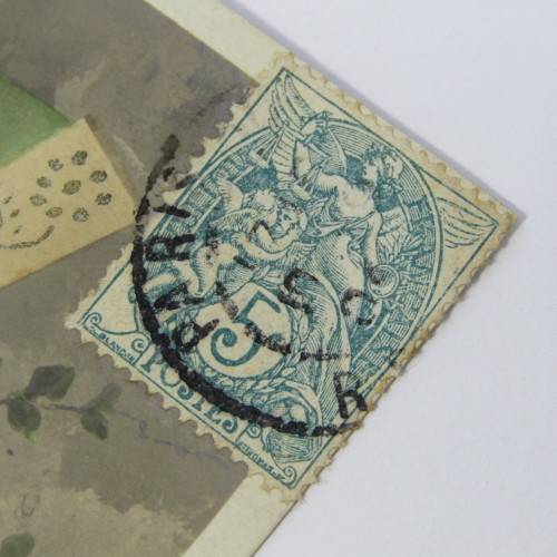 Postcard from Paris France to Port Alfred South Africa with stamp and cancellation on both sides