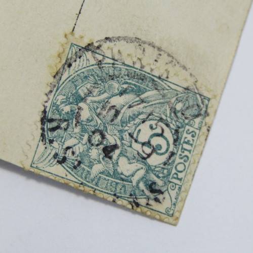 Postcard from Paris France to Port Alfred South Africa with stamp and cancellation on both sides