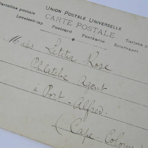 Postcard from Paris France to Port Alfred South Africa with stamp and cancellation on both sides