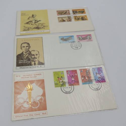 Lesotho lot of 6 first day covers
