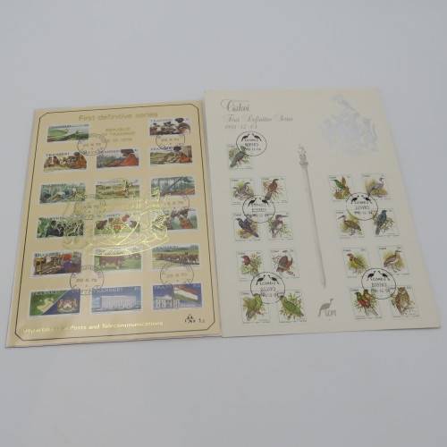 Ciskei, Transkei and Bophuthatswana first definitive series of stamps - used on cards