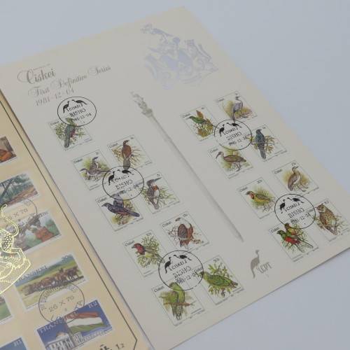 Ciskei, Transkei and Bophuthatswana first definitive series of stamps - used on cards