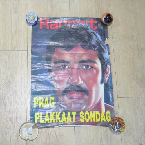 Vintage Rapport Poster of Gerrie Coetzee boxer - Size 62 x 45 cm