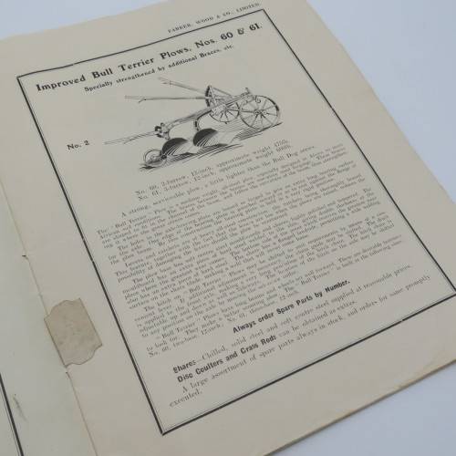 August 1925 Agricultural Implements brochure - Parker Wood and Co
