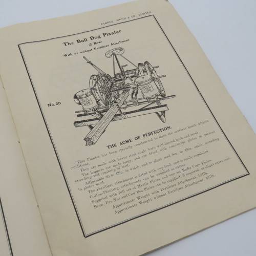 August 1925 Agricultural Implements brochure - Parker Wood and Co