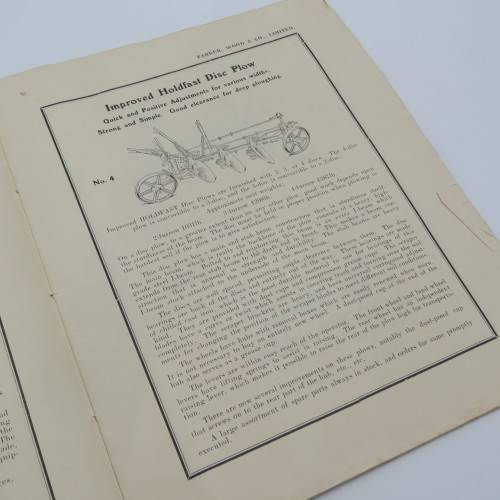August 1925 Agricultural Implements brochure - Parker Wood and Co