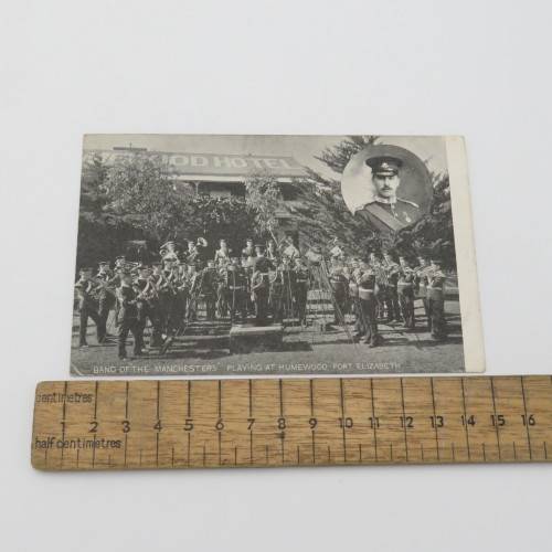 Postcard posted 1909 with picture of the Manchesters playing at the Humewood Hotel, Port Elizabeth