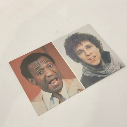 Vintage Postcard Bill Cosby and Leo Sayer at the Hilton, Las Vegas