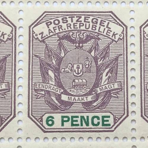 ZAR SACC 229 block of 15 x unmounted mint 6d stamps