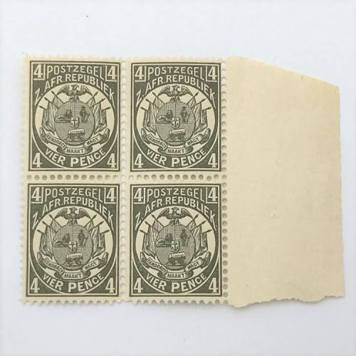 ZAR - SACC 184 - 4 Pence unmounted mint - block of 4