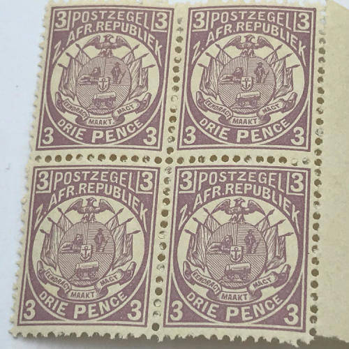 ZAR - SACC 183 - 3 Pence unmounted mint stamps