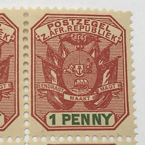 ZAR - SACC 224 unmounted mint block of 4 stamps - 1 Penny stamps
