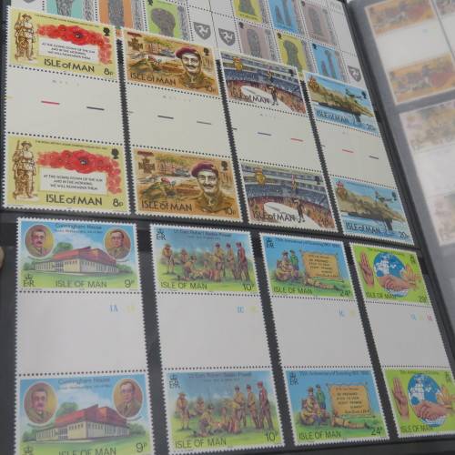 Stamp album with over 1070 stamps - England Jersey Isle of man Gibraltar mint and used