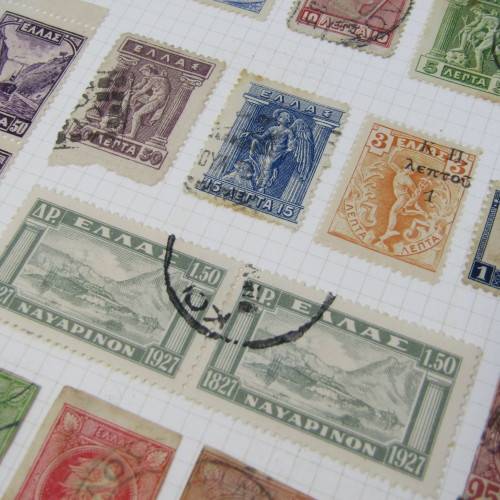 Lot with 48 Greek stamps - mint and used hinged