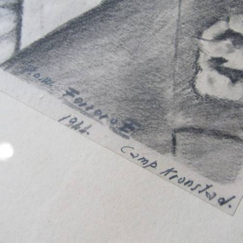 WW2 drawing of P.O.W. Ferrero E. 1944 Camp Kroonstad
