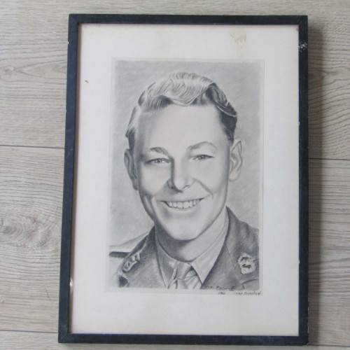 WW2 drawing of P.O.W. Ferrero E. 1944 Camp Kroonstad