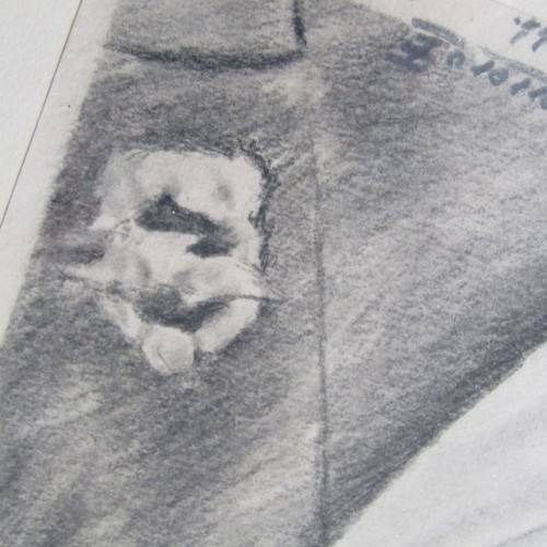 WW2 drawing of P.O.W. Ferrero E. 1944 Camp Kroonstad