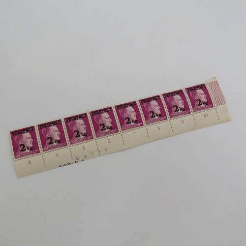 Deutsches Reich Feldpost 2kg package stamps - mint - strip of 8