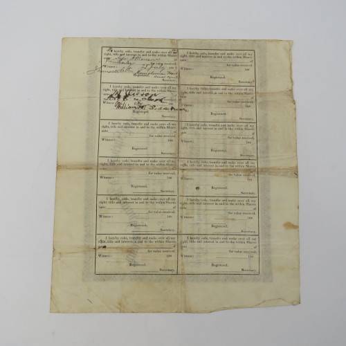 Four shares of one pound in the Kimberly Sheba Gold Mining Company - Baberton 1887 to Messe Runchman