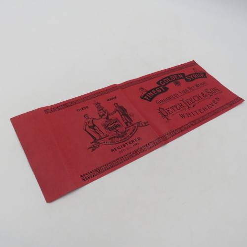 Antique Peter Leech and Son Finest Golden Syrup 4 LBS label