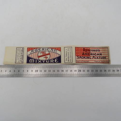 Antique Redford`s American smoking mixture label