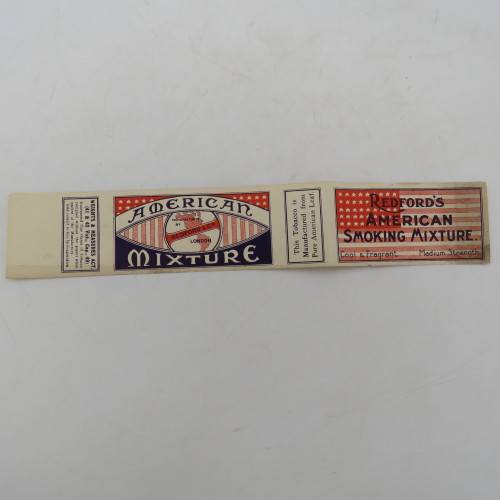 Antique Redford`s American smoking mixture label