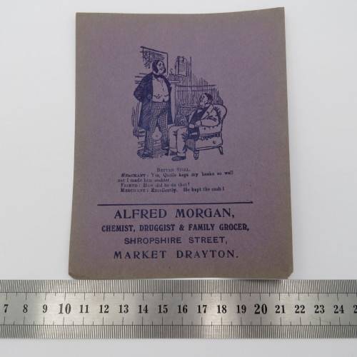 Antique Alfred Morgan chemist advertising leaflet