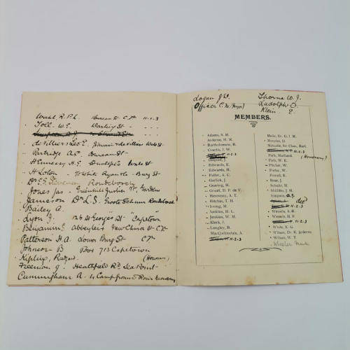 Original early 1900`s rules of the Automotive Club of South Africa
