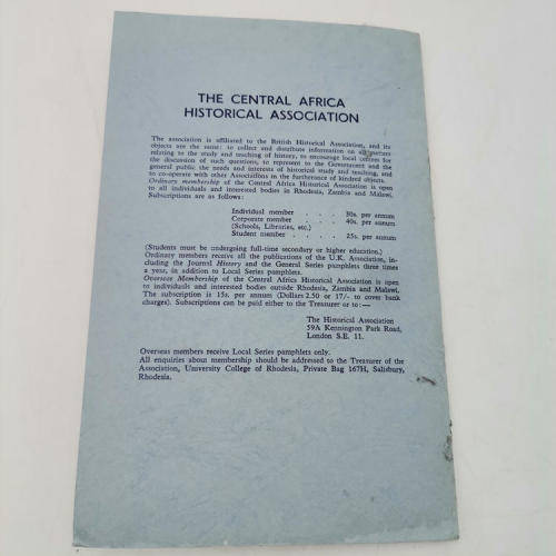 Aspects of Rhodesian Land Policy 1980 - 1936 by R.H Palmer